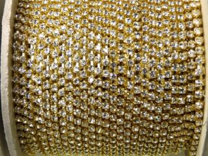 SS12-00030-AU Crystal Gold Cup Chain 20 Cm.-7516