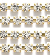 SS18-00030-AU Crystal Gold Cup Chain 20 Cm.-0