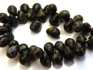 0010059 Jet Travertin Czech Drops 50 Pc.-7826