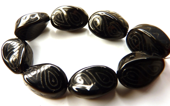 0010103 Jet Fat twisted with decoration 7 Pc.-0 0010103 Jet Fat twisted with decoration 7 Pc.-0