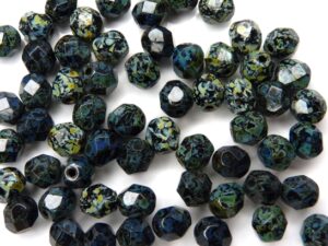 0010466 Jet Picasso facet 6 mm. 25 Pc-7731