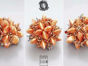 UFO-02010-29123 Alabaster Full Apricot Ufo Beads 20 Pc.-7936