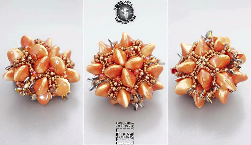 UFO-02010-29123 Alabaster Full Apricot Ufo Beads 20 Pc.-7936