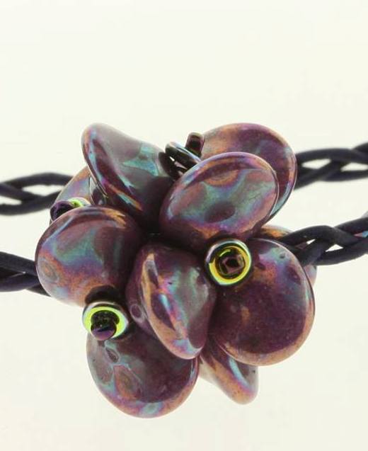 UFO-02010-15781 Alabaster Purple Vega Ufo Beads 20 Pc.-7937