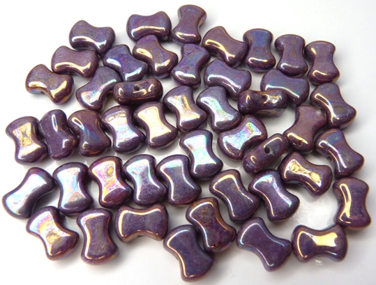 Coco-02010-15781 Alabaster Purple Iris Coco Beads 50 Pc.-7603