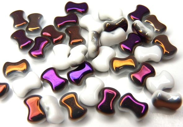 Coco-02010-23001 Alabaster Purple Vitrail Coco Beads 50 Pc.-7614