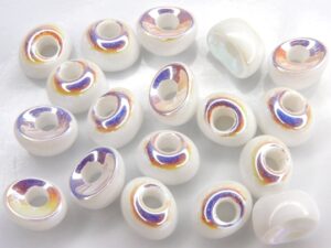 Nan-03000-28703 Chalk White AB Nano Beads 20 Pc.-7742