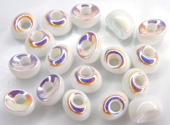 Nan-03000-28703 Chalk White AB Nano Beads 20 Pc.-7742