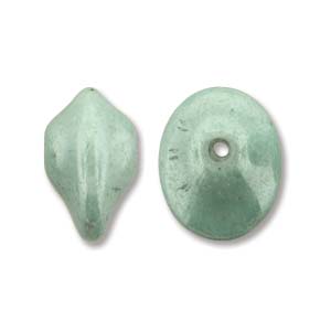 UFO-02010-14458 Alabaster Seafoam Ufo Beads 20 Pc.-0 UFO-02010-14458 Alabaster Seafoam Ufo Beads 20 Pc.-0