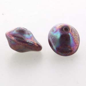 UFO-02010-15781 Alabaster Purple Vega Ufo Beads 20 Pc.-0