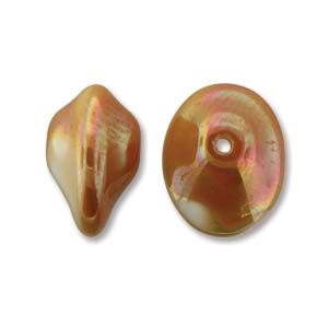 UFO-02010-29123 Alabaster Full Apricot Ufo Beads 20 Pc.-7930