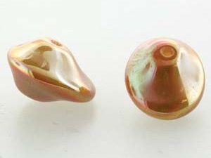 UFO-02010-29123 Alabaster Full Apricot Ufo Beads 20 Pc.-0