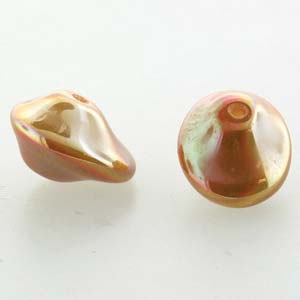 UFO-02010-29123 Alabaster Full Apricot Ufo Beads 20 Pc.-0 UFO-02010-29123 Alabaster Full Apricot Ufo Beads 20 Pc.-0