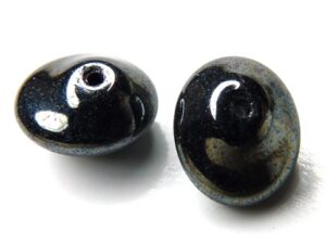 UFO-23980-14400 Jet Hematite Ufo Beads 20 Pc.-7935