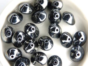 UFO-23980-14400 Jet Hematite Ufo Beads 20 Pc.-0