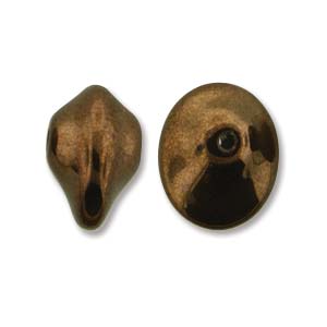 UFO-23980-14415 Jet Dark Bronze Ufo Beads 20 Pc.-0 UFO-23980-14415 Jet Dark Bronze Ufo Beads 20 Pc.-0