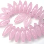 0070030 Milky Pink Leaves ( hole in the top) 34 Pc.-0