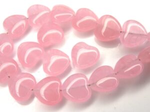 0070033 Milky Pink Heart 8 x 8 mm. 40 Pc.-0