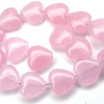 0070034 Milky Pink Heart 10 x 10 mm. 28 Pc.-0