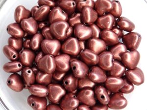 0070039 Matte Metallic Pink/Copper Heart 30 Pc.-0