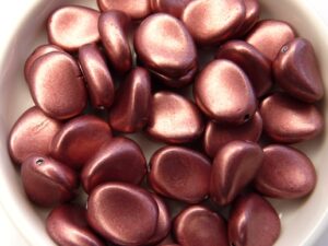 0070040 Matte Metallic Pink/Copper Twisted Oval 10 Pc.-8229