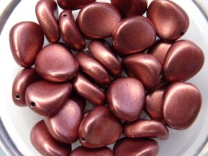 0070040 Matte Metallic Pink/Copper Twisted Oval 10 Pc.-8230