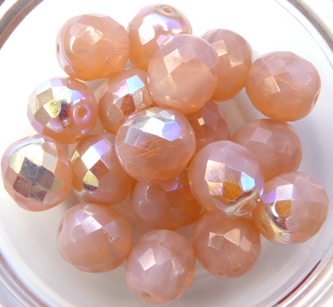 0070292 Pink Opal AB Facet 10 mm. 8 Pc.-8260