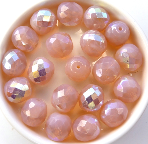 0070292 Pink Opal AB Facet 10 mm. 8 Pc.-8262