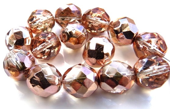 0070313 Crystal Capri Gold Facet 12 mm. 6 Pc.-8239