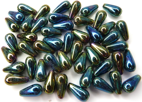 0100111 Jet Green Iris Drop 20 Pc.-8347