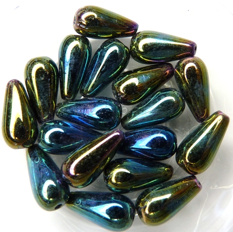 0100111 Jet Green Iris Drop 20 Pc.-0