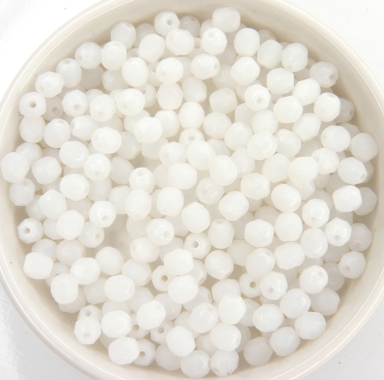 0140211 Frozen ( Matte) Alabaster facet 4 mm. 50 Pc.-0 0140211 Frozen ( Matte) Alabaster facet 4 mm. 50 Pc.-0
