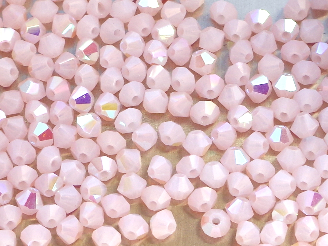 03-MC-72030-28701 Pink Alabaster AB Bicone, 3 mm. 50 Pc-8078