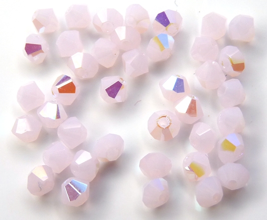 03-MC-72030-28701 Pink Alabaster AB Bicone, 3 mm. 50 Pc-8080