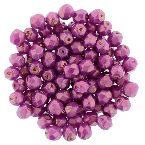 0070295 Halo Ethereal - Madder Rose facet 4 mm. 50 Pc.-0 0070295 Halo Ethereal - Madder Rose facet 4 mm. 50 Pc.-0