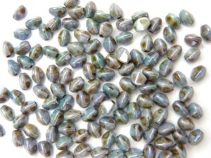 PI-03000-65431 Chalk White Green Blue Lazura Pinch Beads 10 gram-8008