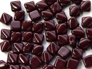 SL-13510 Opaque Oxblood (Chocolate Brown) Silky Beads 30 Pc.-0