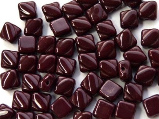 SL-13510 Opaque Oxblood (Chocolate Brown) Silky Beads 30 Pc.-0 SL-13510 Opaque Oxblood (Chocolate Brown) Silky Beads 30 Pc.-0
