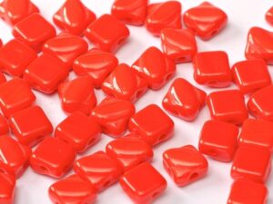 SL-93190 Opaque Red Silky Beads 30 Pc.-0