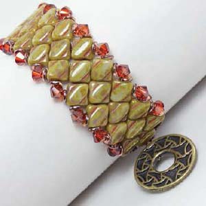 Silky Diamond Watch Cuff by Laura Graham ( Gratis bij een pakje Silky Beads)-0 Silky Diamond Watch Cuff by Laura Graham ( Gratis bij een pakje Silky Beads)-0