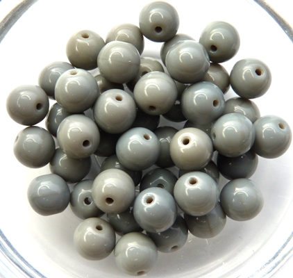 0020031 Opaque Grey round 7 mm. 30 Pc.-8661