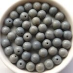 0020031 Opaque Grey round 7 mm. 30 Pc.-0