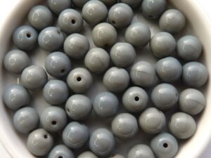 0020031 Opaque Grey round 7 mm. 30 Pc.-0