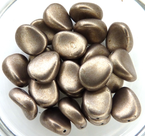 0020089 Silky Coco/Silver Twisted Oval 12 Pc.-0 0020089 Silky Coco/Silver Twisted Oval 12 Pc.-0