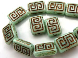 0100015 Light Green Turquoise Copper design 12 stuks-8541