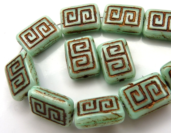 0100015 Light Green Turquoise Copper design 12 stuks-8541