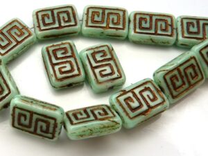 0100015 Light Green Turquoise Copper design 12 stuks-8542