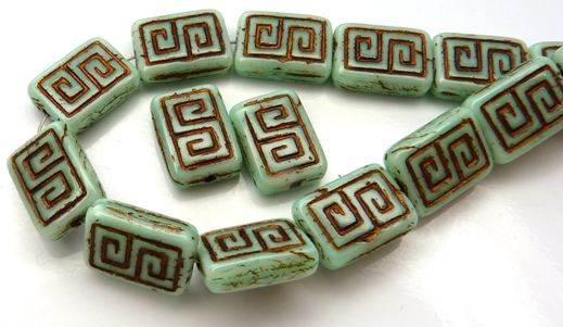 0100015 Light Green Turquoise Copper design 12 stuks-8542