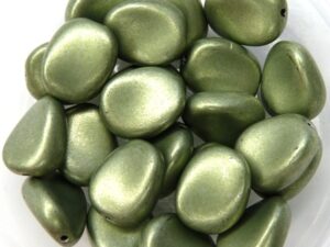 0100048 Matte Metallic GreenTwisted Oval 10 Pc.-0