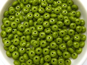 0100115 Opaque Olive Green Rondelle 80 Pc.-0
